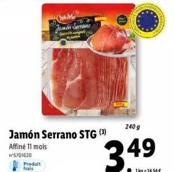 Lidl Sol mar jamón serrano stg offre