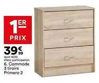 BUT Commode 3 tiroirs primero 2 offre