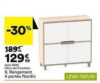 BUT Rangement 4 portes nordic linea natura offre