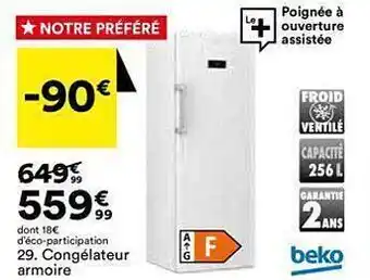 BUT Congélateur armoire beko offre
