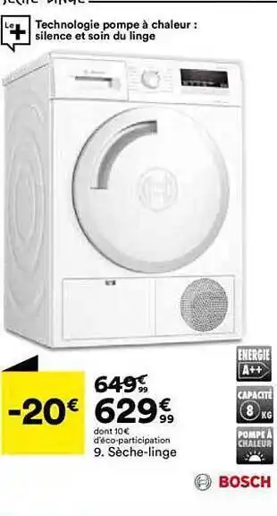 BUT Sèche-linge bosch offre