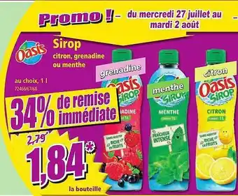 Norma Oasis sirop offre
