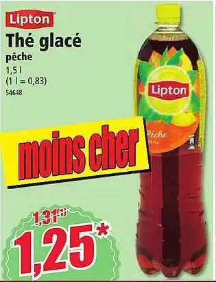 Norma Lipton thé glacé pêche offre