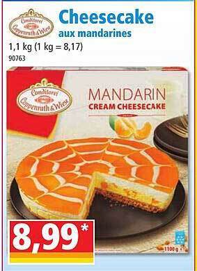 Norma Cheesecake aux mandarines offre