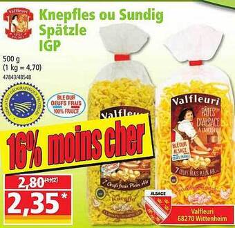 Norma Knepfles ou sundig spätzle igp offre