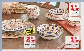 Super U Assiette Plate, Assiette à Salade offre