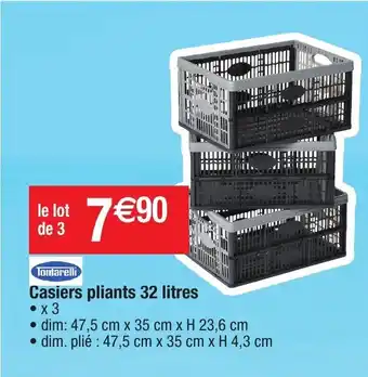 Casiers pliants 32 litres