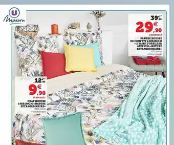 Super U Parure Housse De Couette 240 X 220 Cm + 2 Taies D'oreiller 63x63 Cm offre