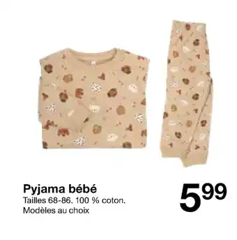 Zeeman Pyjama Bébé offre