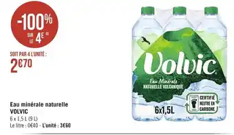 Casino Supermarchés Volvic eau Minérale Naturelle offre