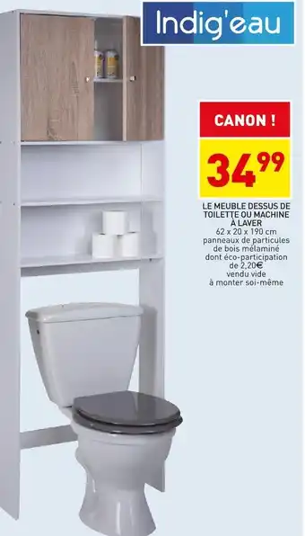 Stokomani Indig'eau le meuble dessus de toilette ou machine à laver offre