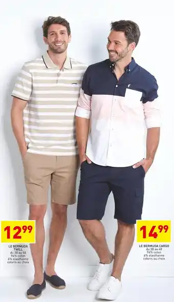 Stokomani Le bermuda twill ou le bermuda cargo offre