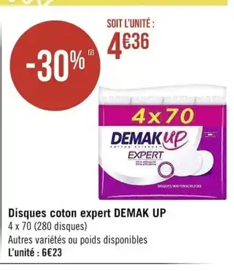 Casino Supermarchés Disques Coton Expert Demak Up offre