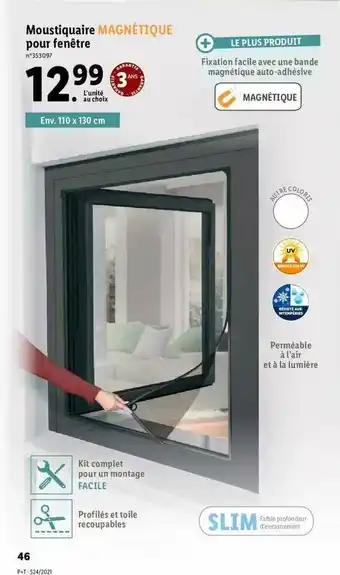 Lidl Moustiquaire Magnetique Pour Fenetre offre