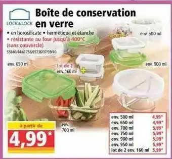 Norma Boîte De Conservation En Verre offre