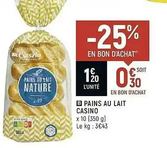 Pains Au Lait Casino