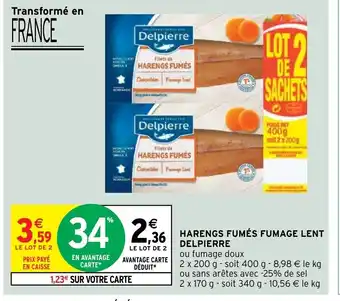 Intermarché Hyper Harengs Fumés Fumage Lent Delpierre offre