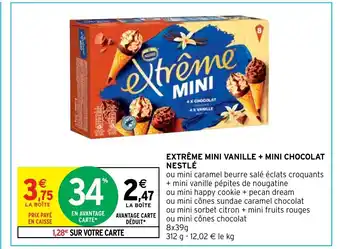 Intermarché Hyper Nestle Extrême Mini Vanille + Mini Chocolat offre
