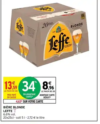 Intermarché Hyper Leffe Bière Blonde offre