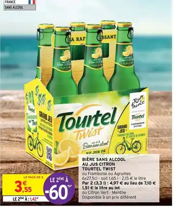 Intermarché Hyper Tourtel Twist bière Sans Alcool Au Jus Citron offre
