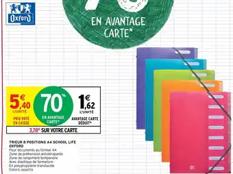 Intermarché Hyper Oxford Trieur 8 Position A4 School life offre