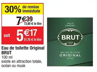 Migros Eau de toilette Original BRUT offre