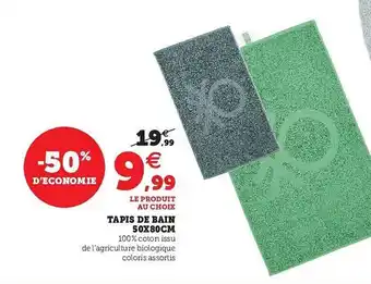 Super U Tapis De Bain 50x80cm offre
