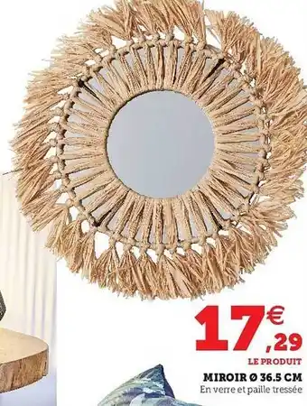 Super U Miroir 36,5 Cm offre