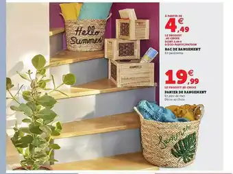 Super U Bac De Rangement, Panier De Rangement offre