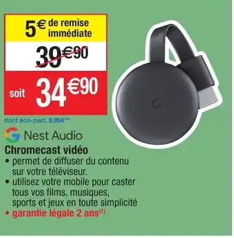 Chromecast vidéo
