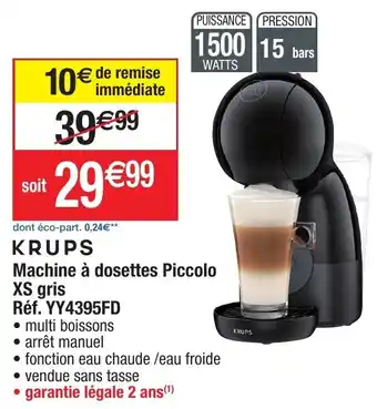 Machine Ă dosettes piccolo XS gris