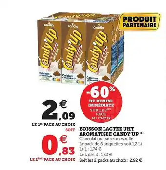 U Express Boisson Lactée Uht Aromatisée Candy'up offre
