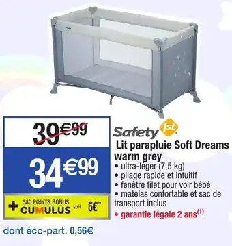 Lit parapluie Soft Dreams Warm grey
