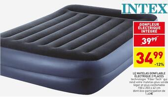 Stokomani Intex le matelas gonflable électrique 2 places offre