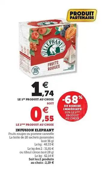 U Express Infusion éléphant offre