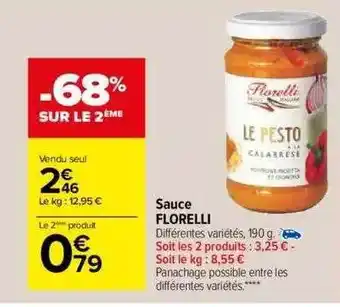 Carrefour Sauce florelli offre