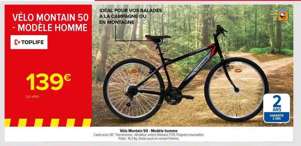 Velo best sale homme promo