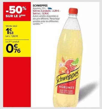 Carrefour Schweppes offre