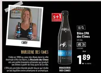 Lidl Brasserie des cimes bière ipa des cimes offre
