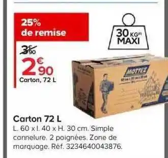 Carton 72 l