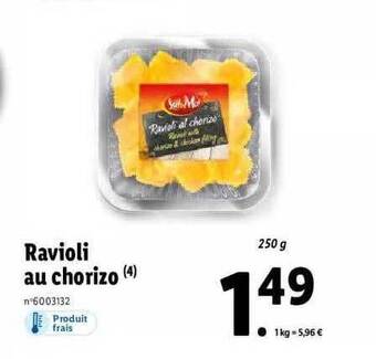 Lidl Ravioli au chorizo offre