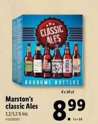 Lidl Marston's classic ales offre