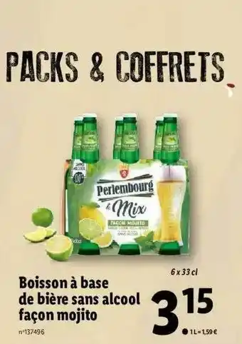 Lidl Boisson à base de bière sans alcool façon mojito offre