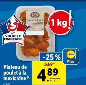 Lidl Plateau de poulet à la mexicaine offre