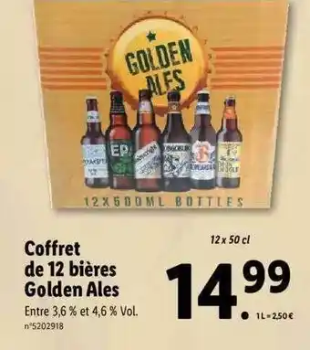 Lidl Coffret de 12 bières golden ales offre