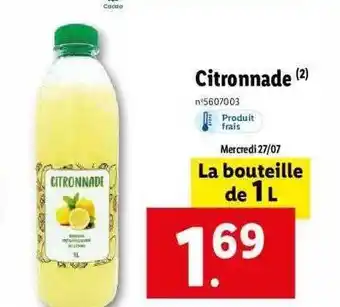 Lidl Citronnade offre
