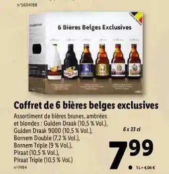 Lidl Coffret de 6 bières belges exclusives offre