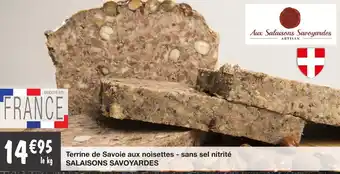 Migros Terrine de savoie aux noisettes - sans sel nitrité offre