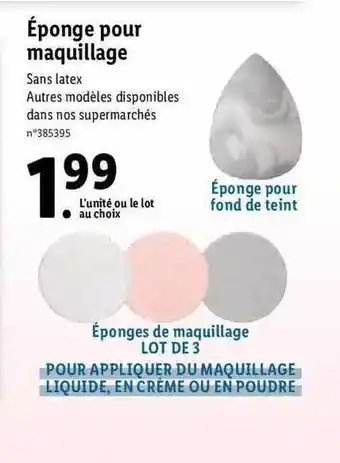 Lidl Éponge pour maquillage offre
