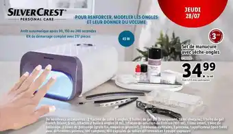 Lidl Silvercrest set de manucure avec sèche-ongles offre